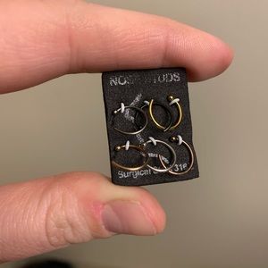 Nose rings (set of 6)